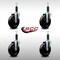 Service Caster 5'' SS Soft Rubber Wheel Swivel 1'' Expanding Stem Caster Set, 4PK SCC-SSEX20S514-SRS-1-4 - alternate 3